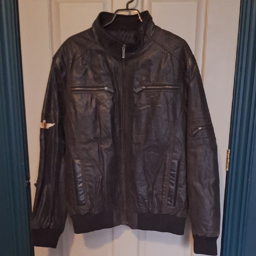 Men's Dark Brown Leather Jacket